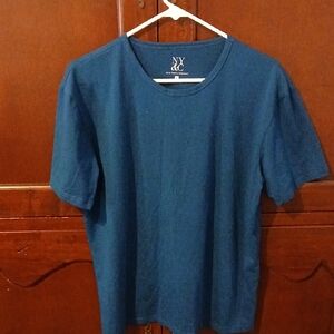 NYC Blue Short Sleeve Tees Casual Comfort Mens Size L